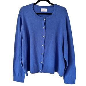 Old Navy Blue Fleece Button Front Cardigan Sweater Women’s Size 3X
